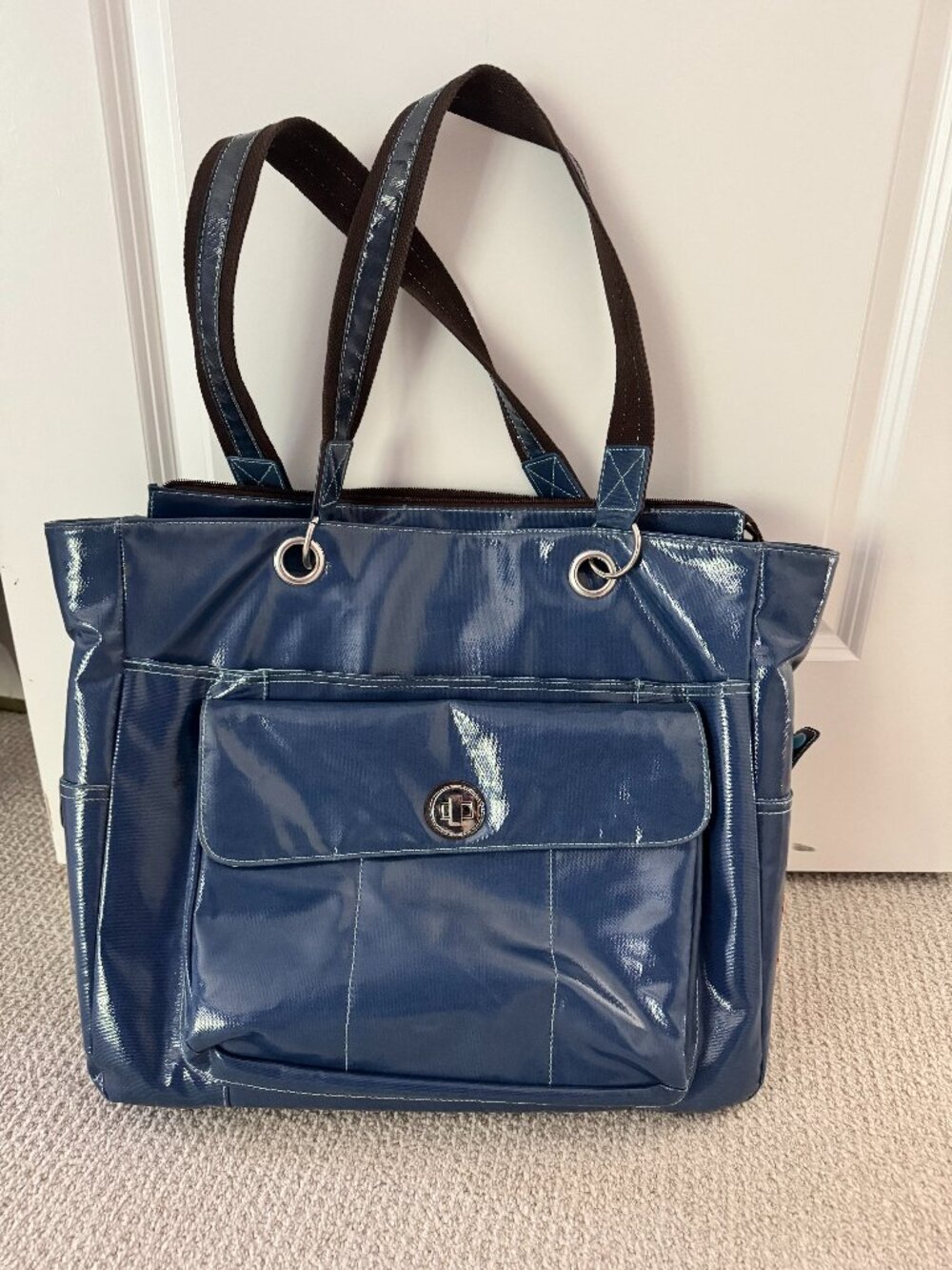 Blue and Orange Eco-Friendly Urban Junket Women's Business / Travel Tote